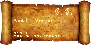 Vankó Vivien névjegykártya